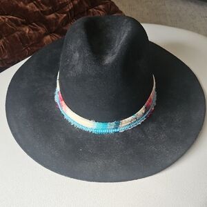 Goorin Bros Black Hat with Colorful Band